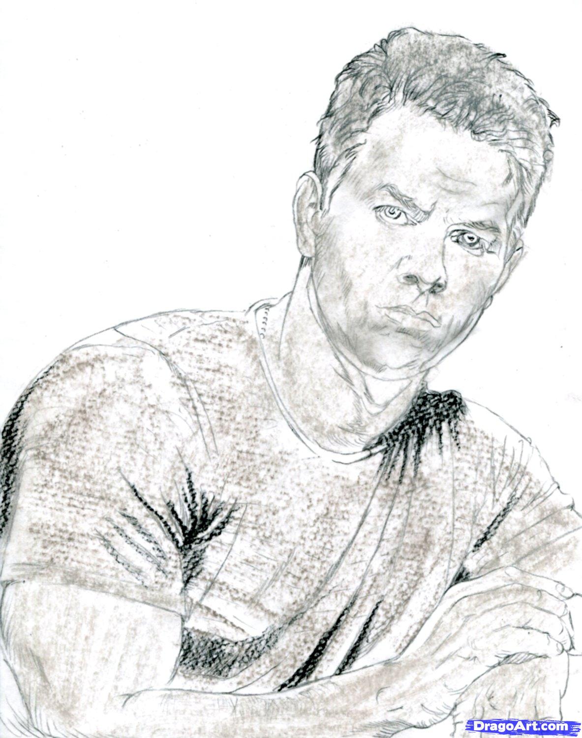 Mark Wahlberg Drawing Realistic