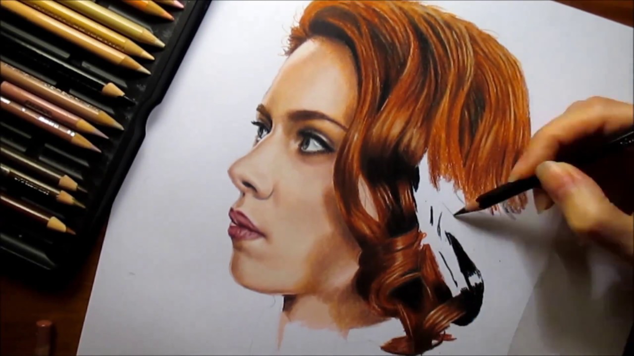 Marvel Black Widow Drawing High-Quality