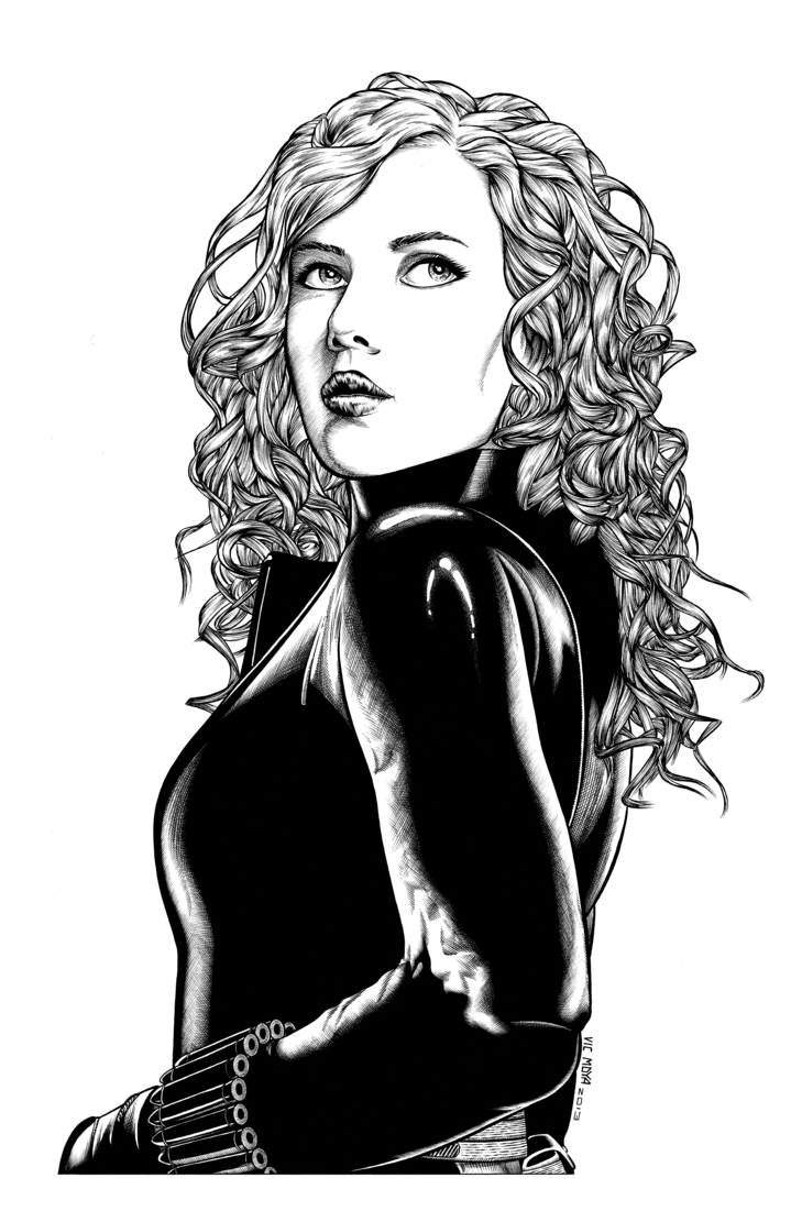 Marvel Black Widow Drawing Pic - Drawing Skill