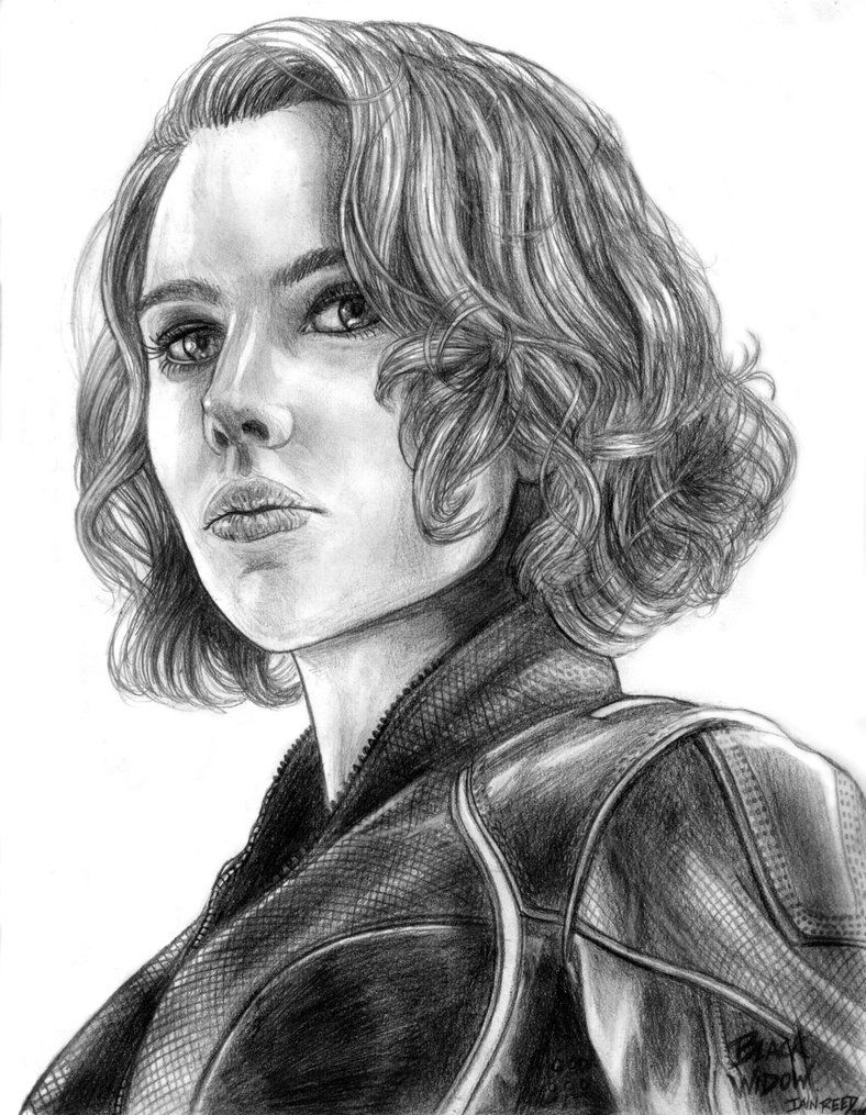 Marvel Black Widow Drawing Pics