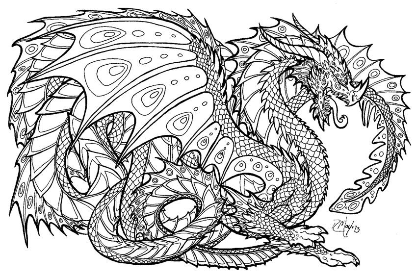 Medieval Dragon Drawing