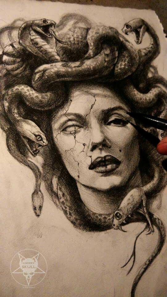 Medusa Drawing Beautiful Image