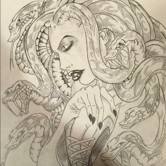 Medusa Drawing High-Quality