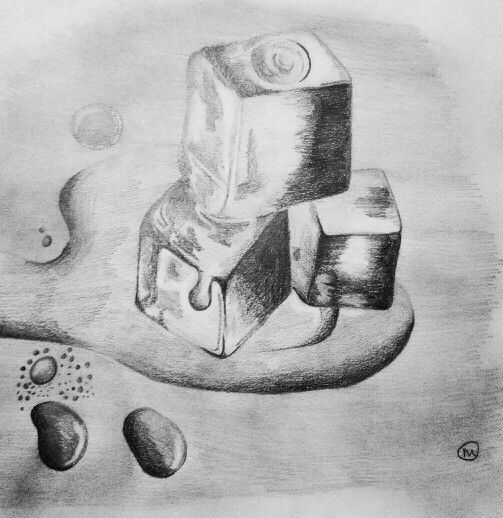 Melting Ice Cube Drawing Picture