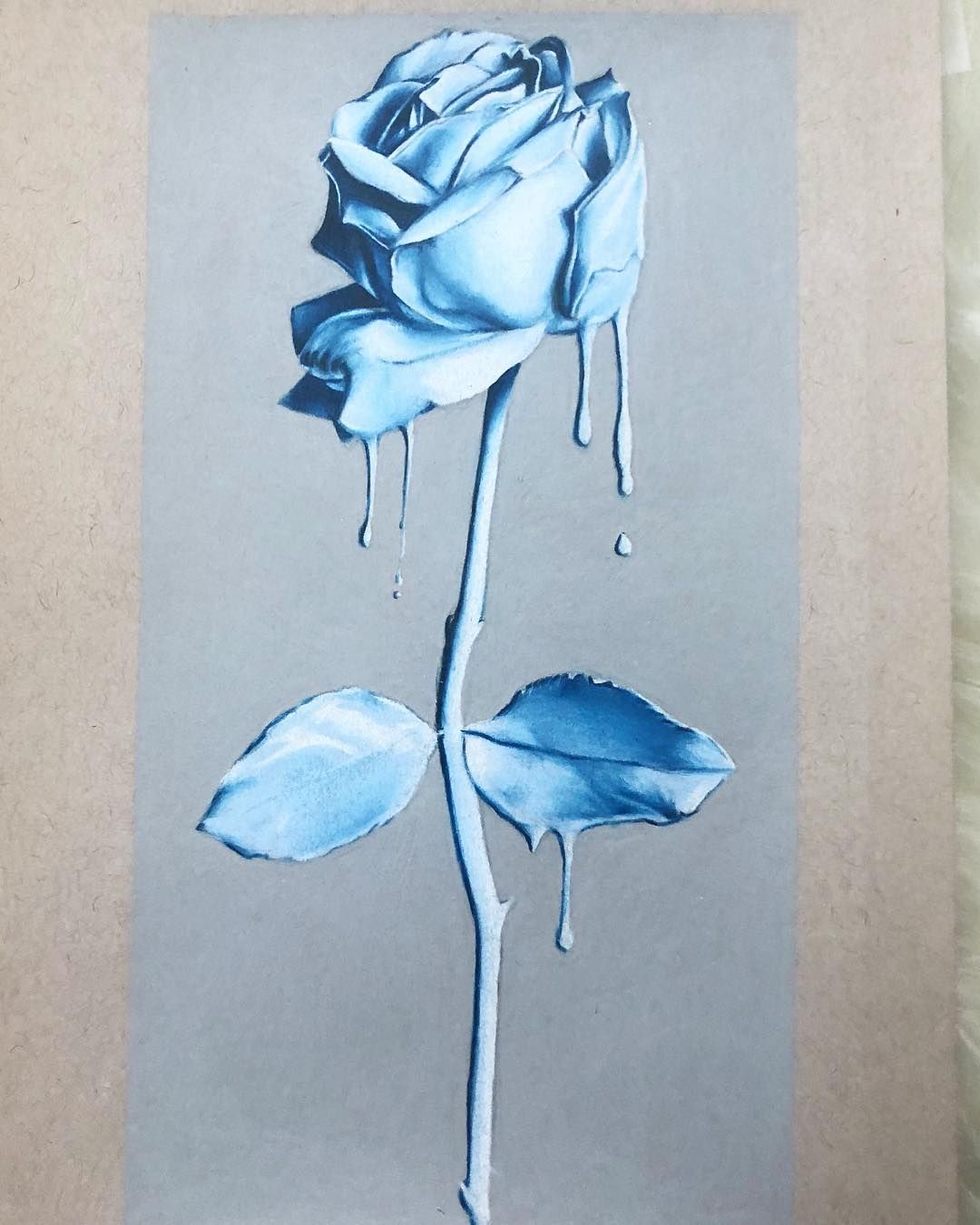 Melting Rose Drawing