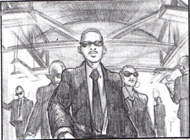 Men In Black Drawing Beautiful Image