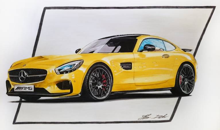 Mercedes Benz Drawing Photos