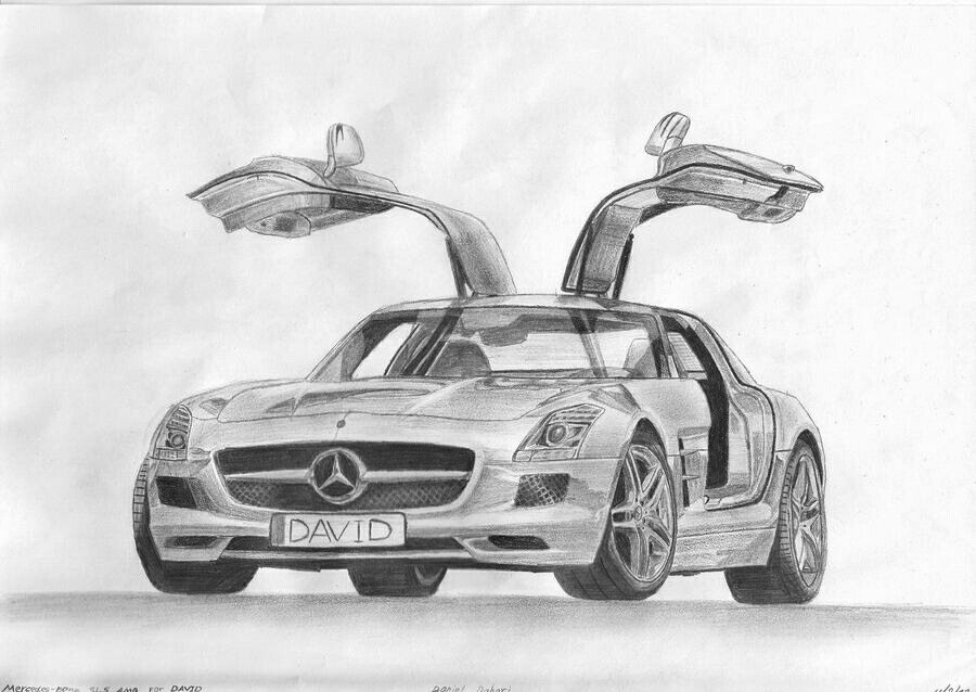 Mercedes Benz Drawing Pic