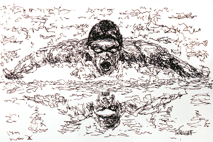 Michael Phelps Art Drawing