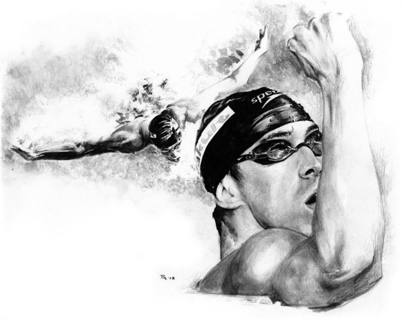 Michael Phelps Drawing Beautiful Image