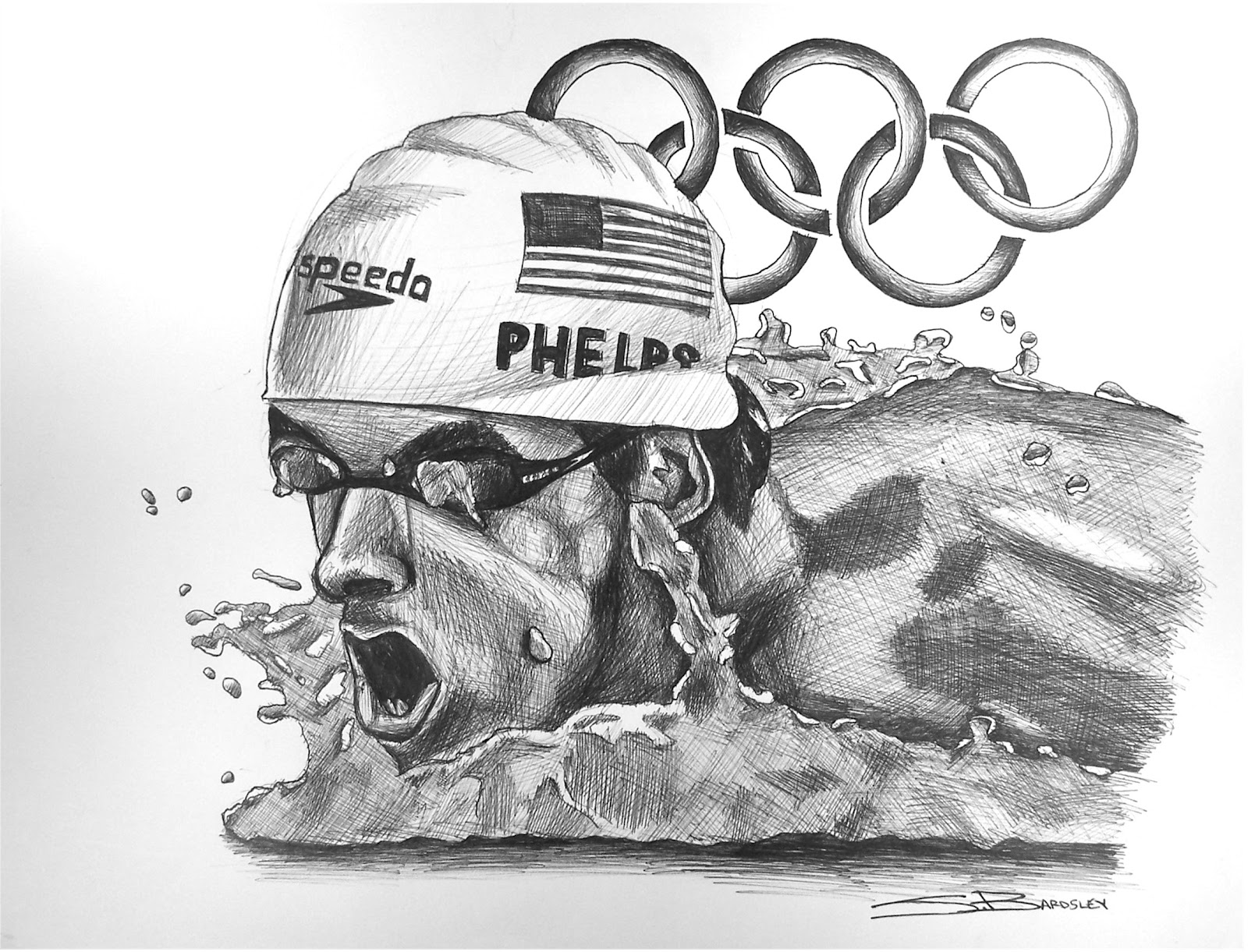 Michael Phelps Drawing Pics