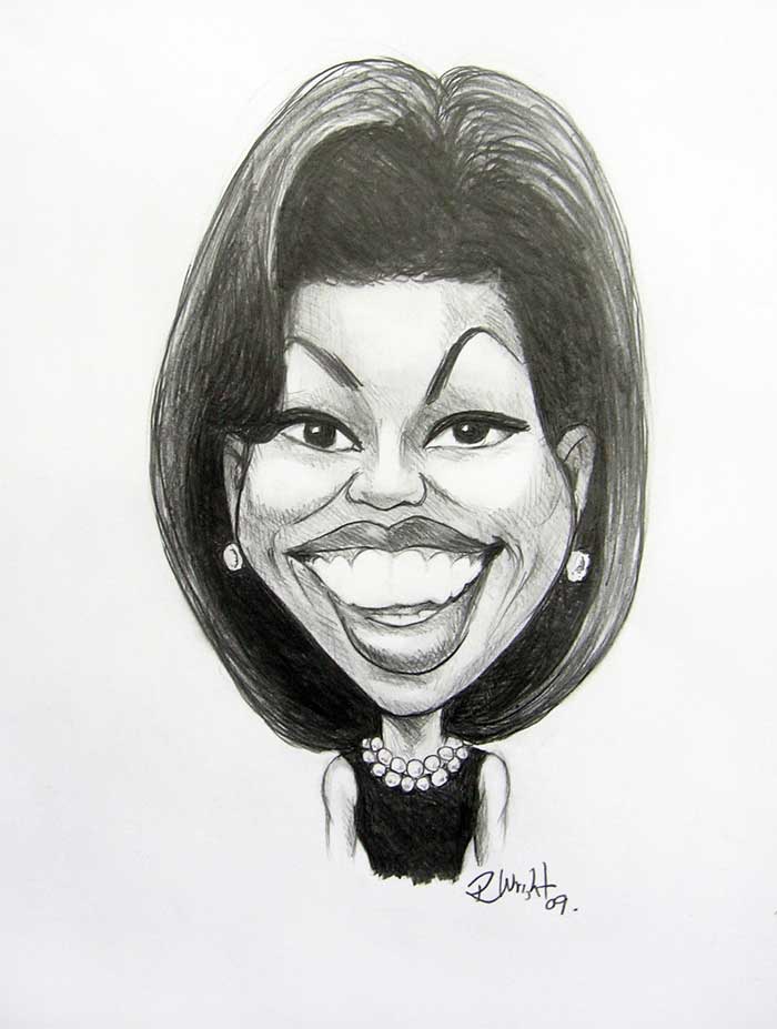 Michelle Obama Drawing Beautiful Image