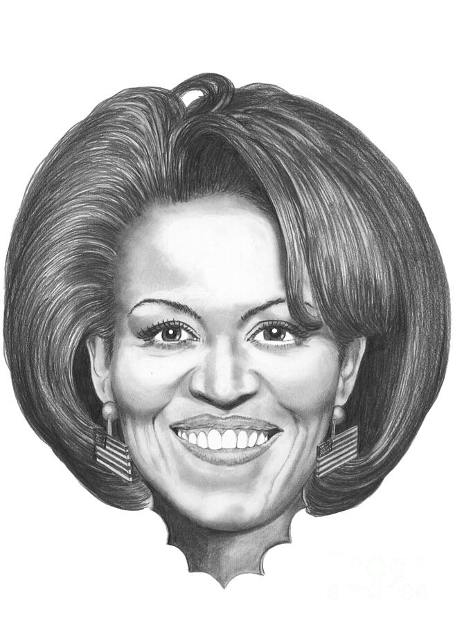 Michelle Obama Drawing Realistic