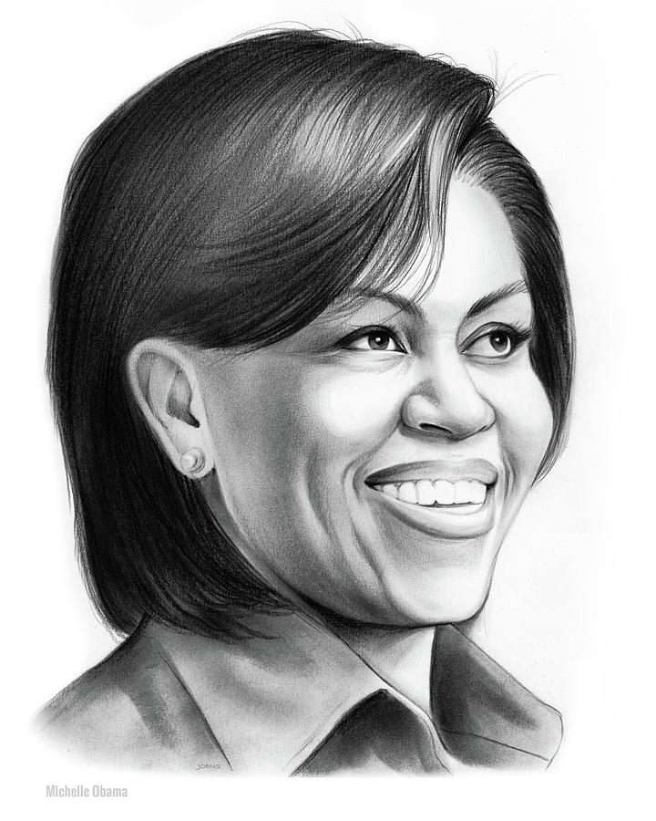Michelle Obama Drawing Sketch