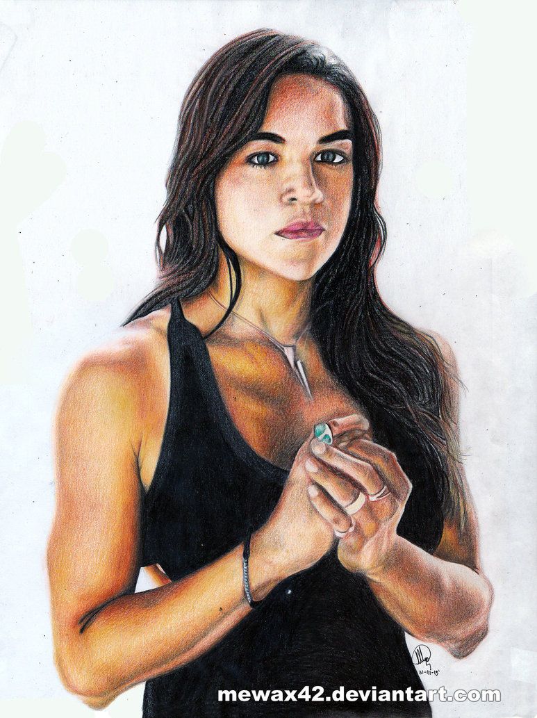 Michelle Rodriguez Drawing Art