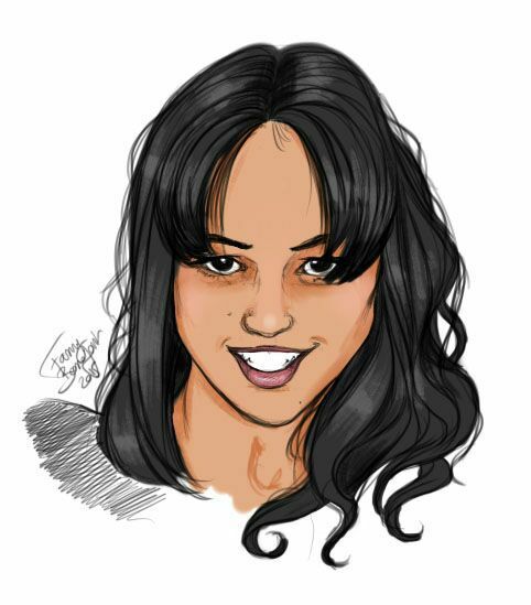 Michelle Rodriguez Drawing Image