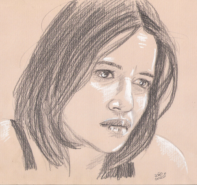 Michelle Rodriguez Drawing Picture