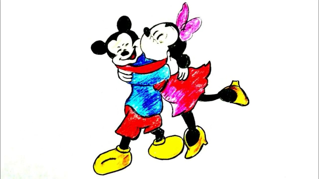 Mickey Mouse And Minnie Mouse Kissing Drawing Best