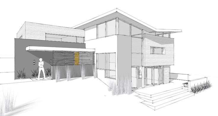 Top 77+ modern architecture house sketch - seven.edu.vn