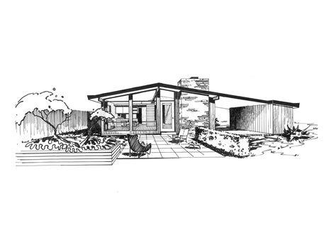 Modern Home Drawing Realistic