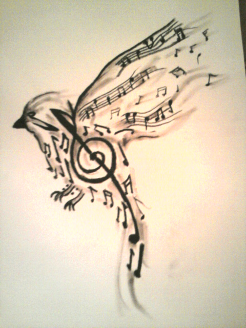 Music Bird Drawing Realistic