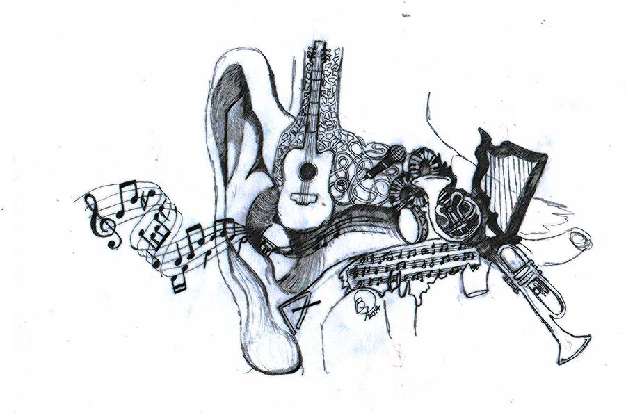 Music Drawing High-Quality