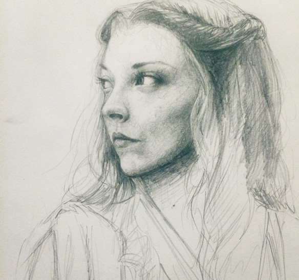 Natalie Dormer Drawing Pictures