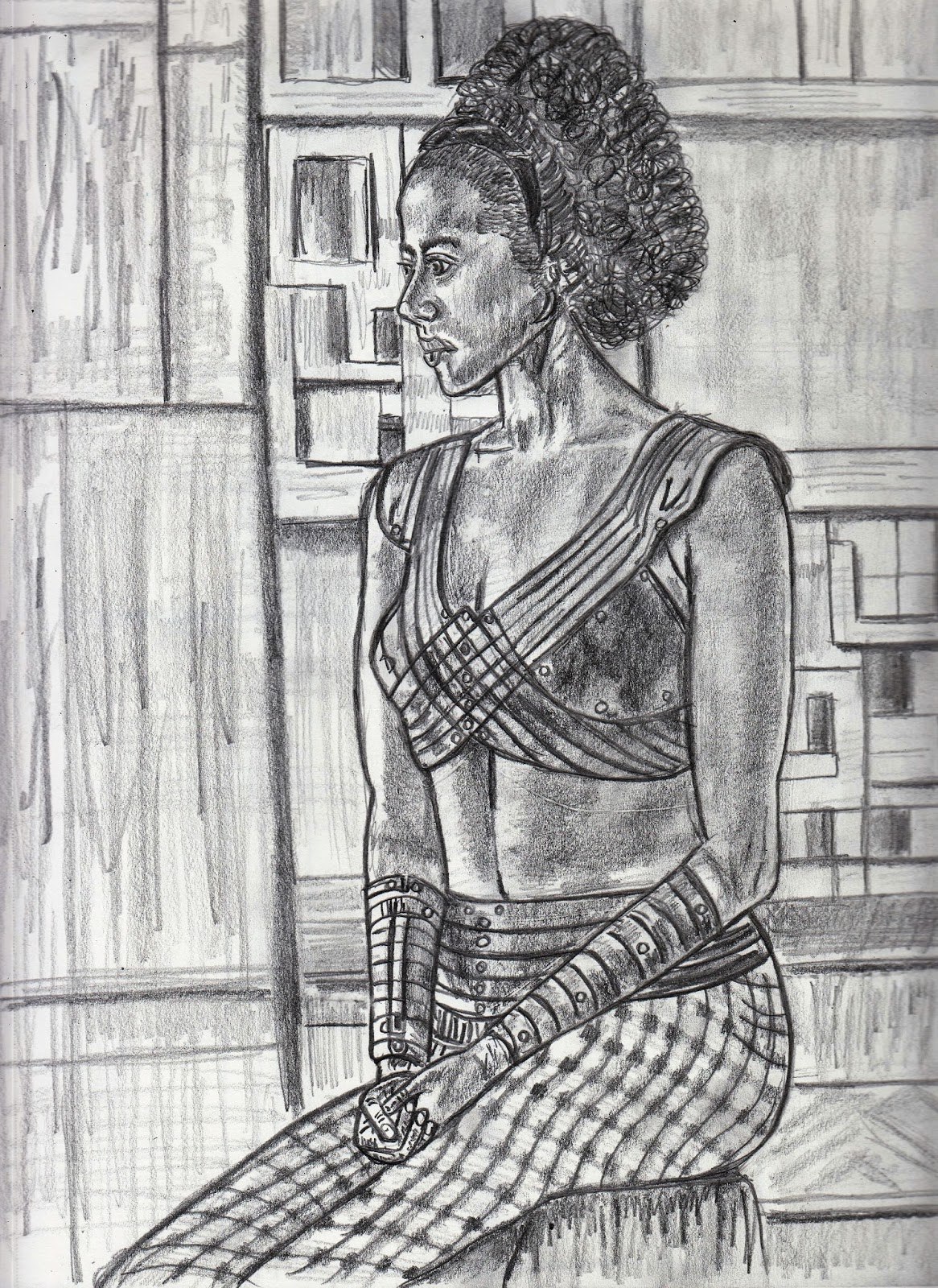 Nathalie Emmanuel Drawing Sketch