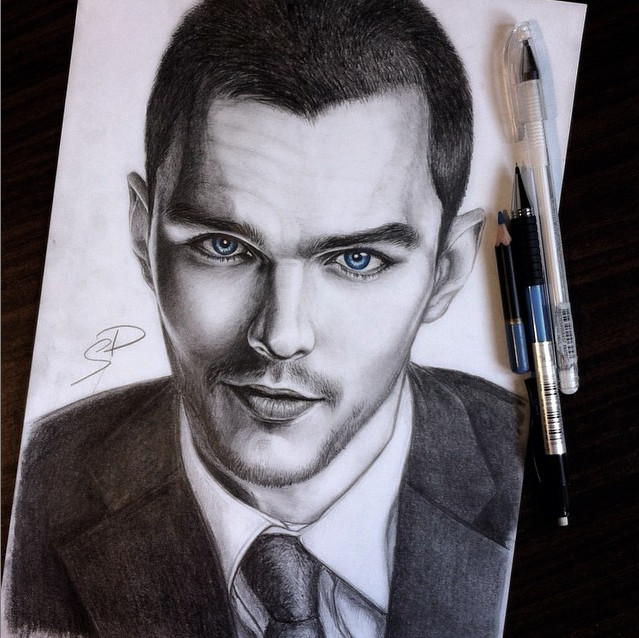 Nicholas Hoult Drawing Picture