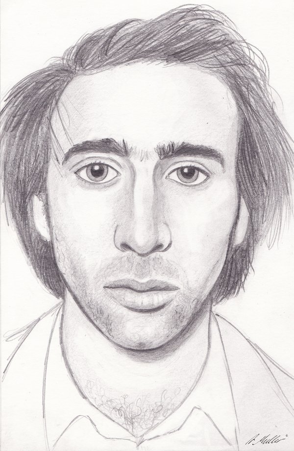 Nicolas Cage Drawing Beautiful Image