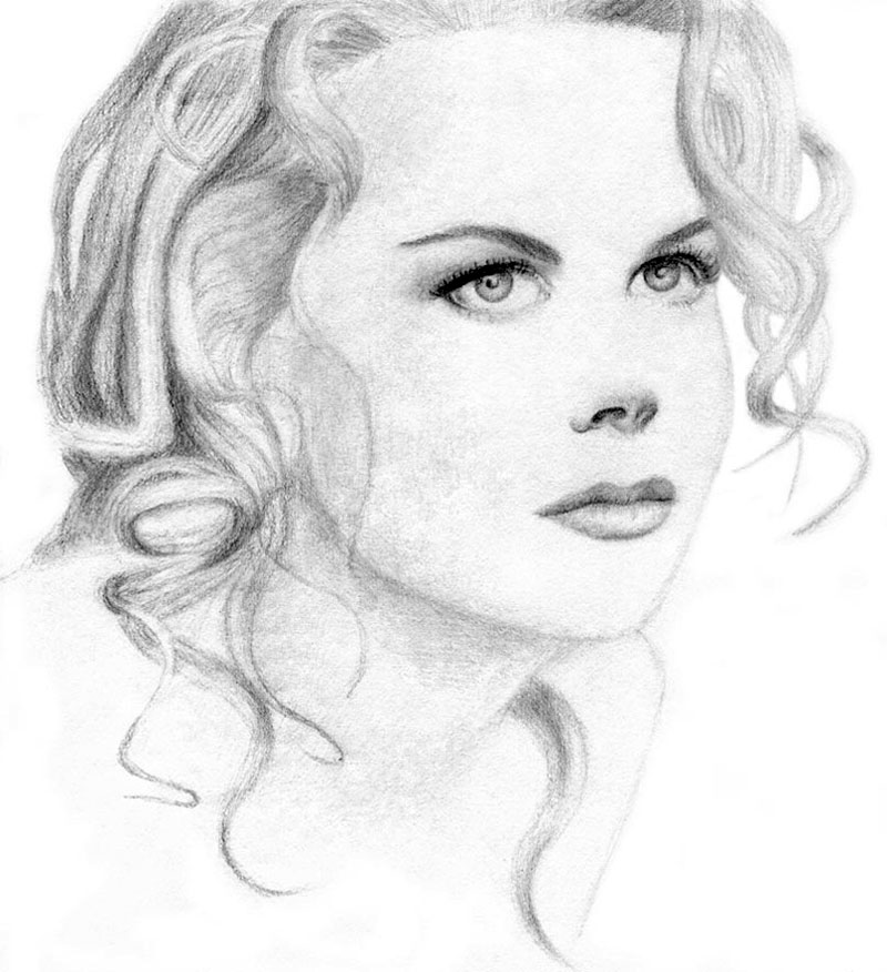 Nicole Kidman Drawing Sketch