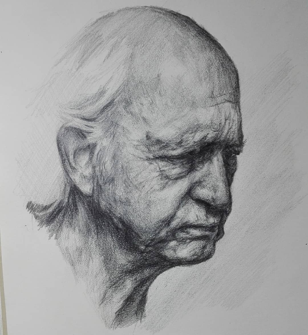 Old Man Drawing Art