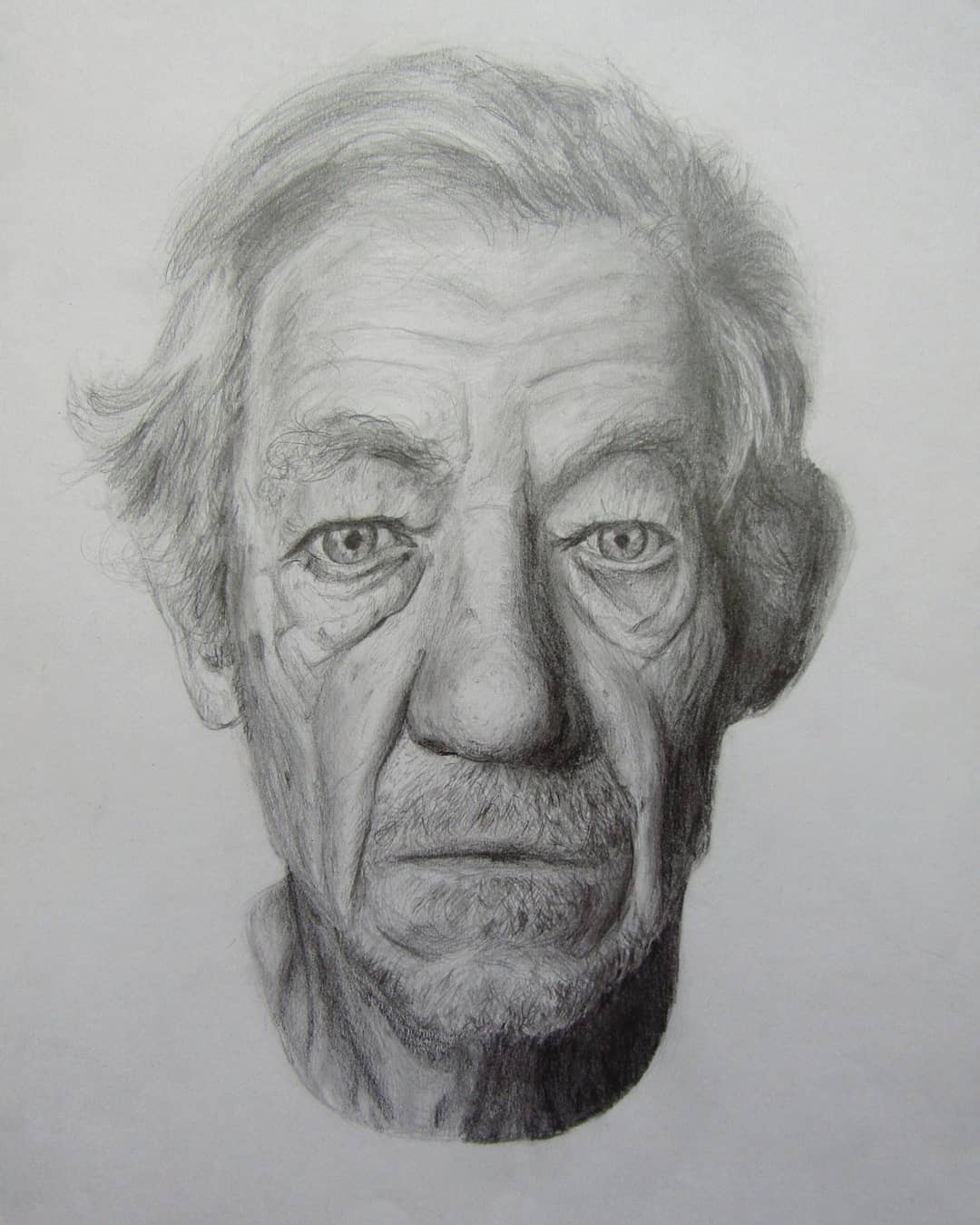 Old Man Drawing Image