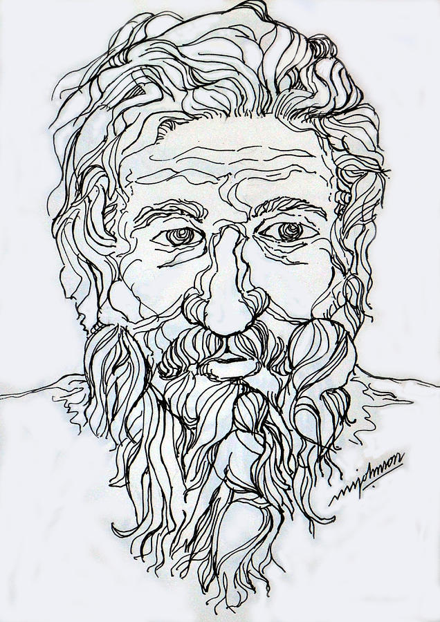 Old Man Drawing Images