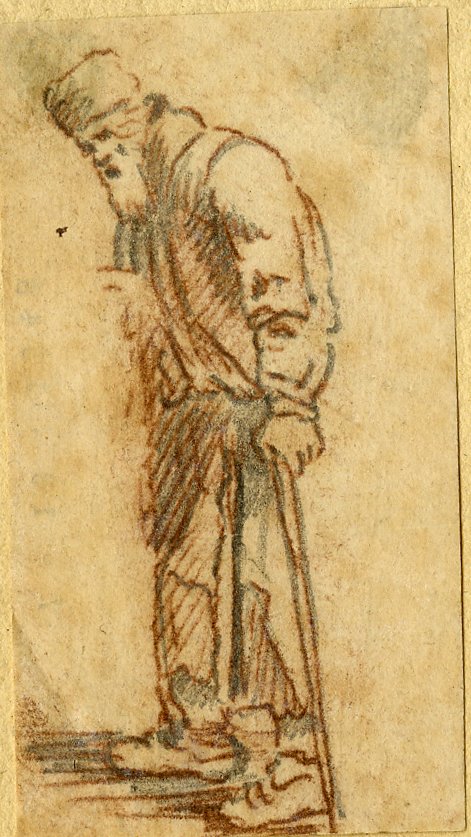 Old Man Standing Drawing