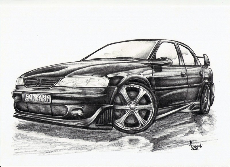 Opel Drawing Beautiful Image