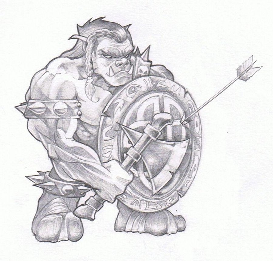 Orc Warrior Drawing Best