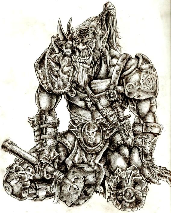 Orc Warrior Drawing Image