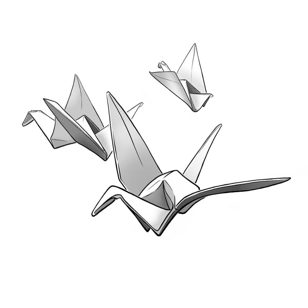 Origami Drawing Beautiful Image