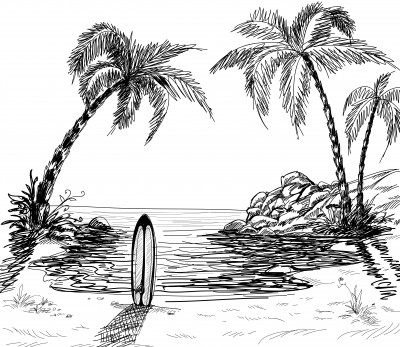 Palm Tree Drawing Image