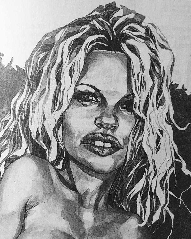 Pamela Anderson Drawing Art