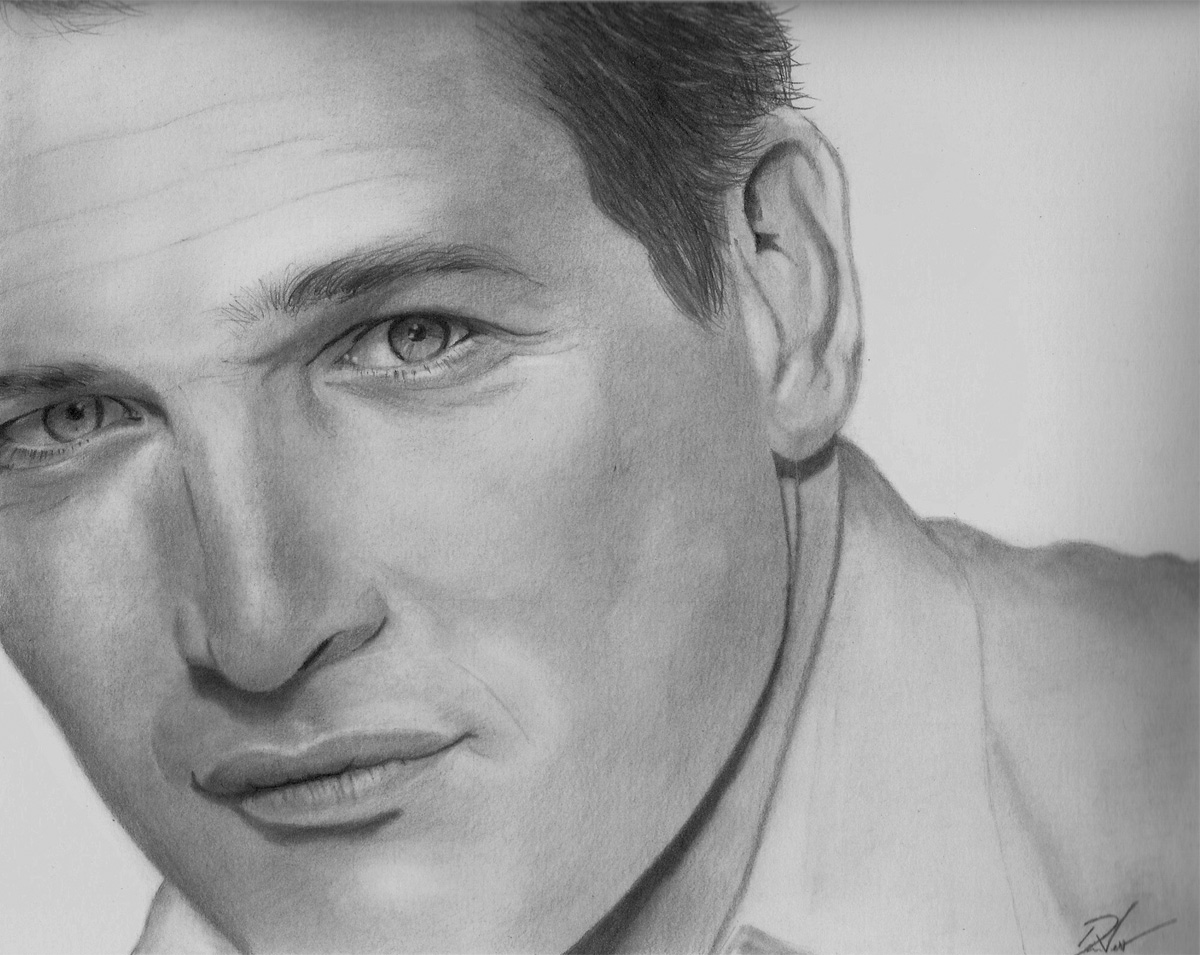 Paul Newman Drawing Beautiful Image