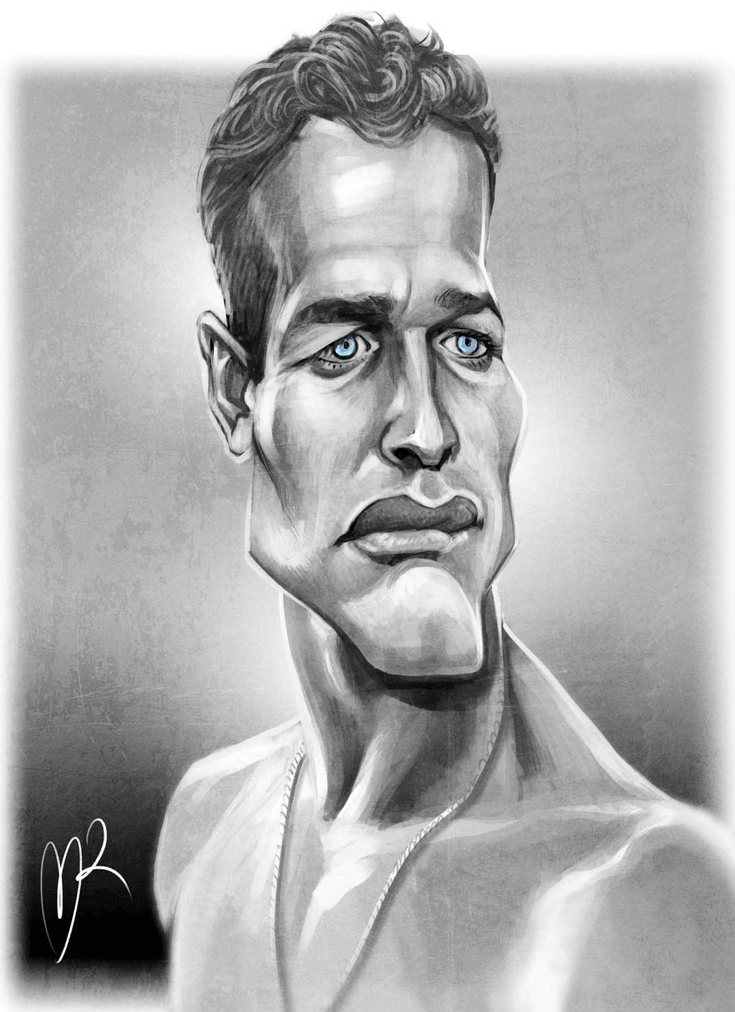 Paul Newman Drawing Pics