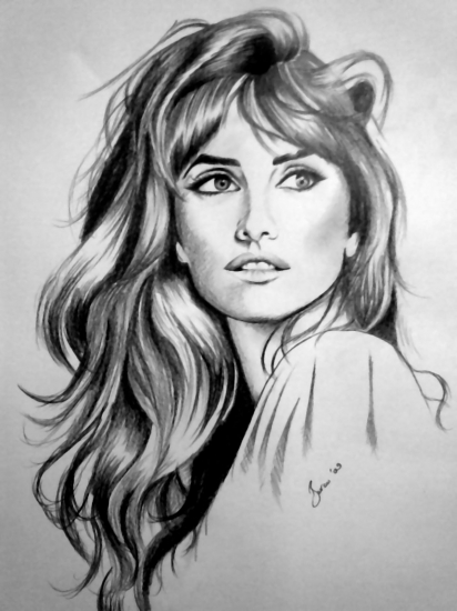 Penelope Cruz Drawing Realistic