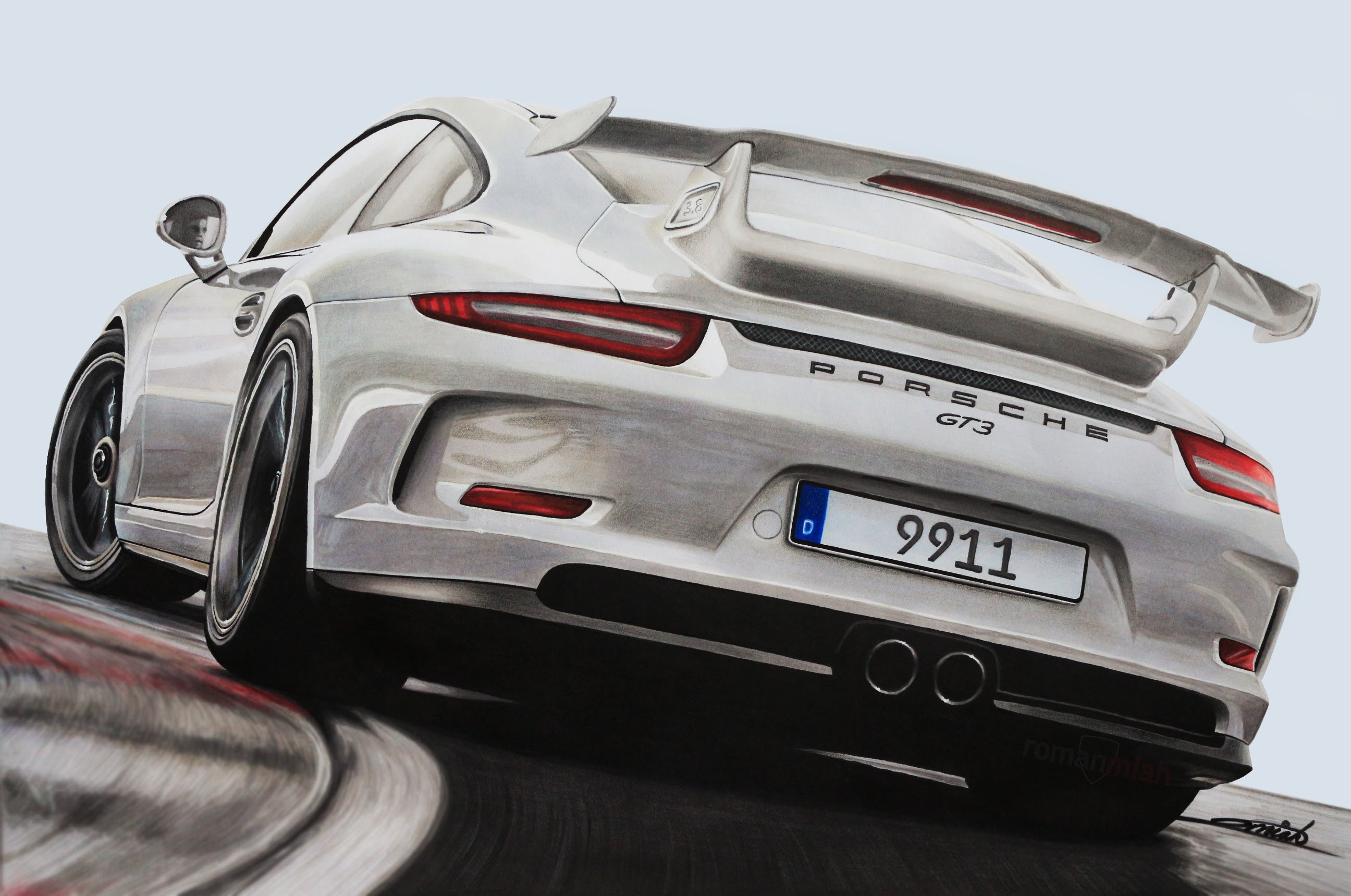 Porsche Drawing Photo