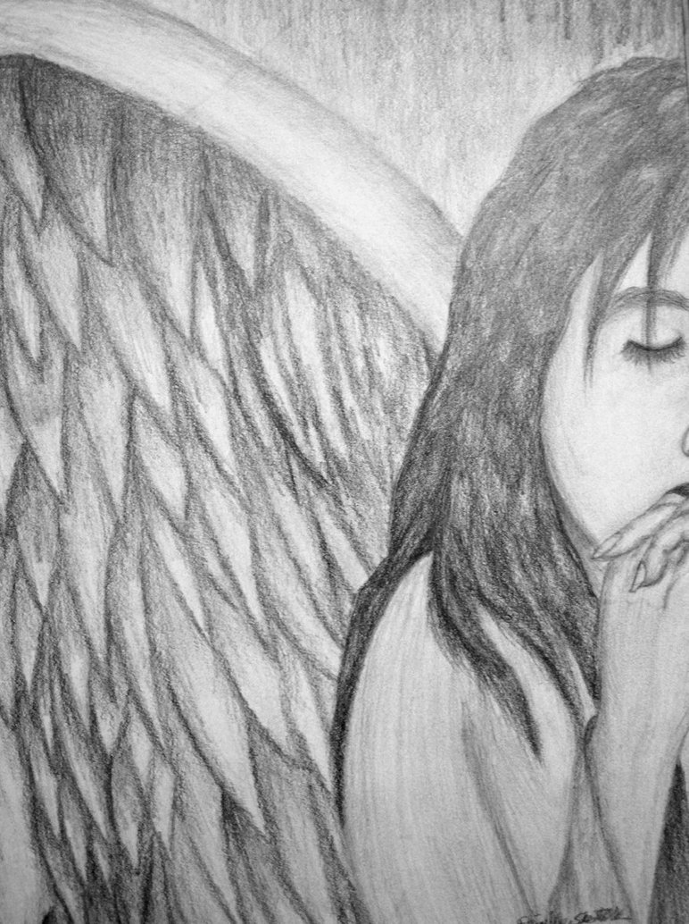 Praying Angel Drawing Best