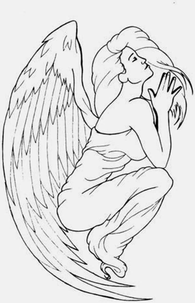 Praying Angel Drawing Pic