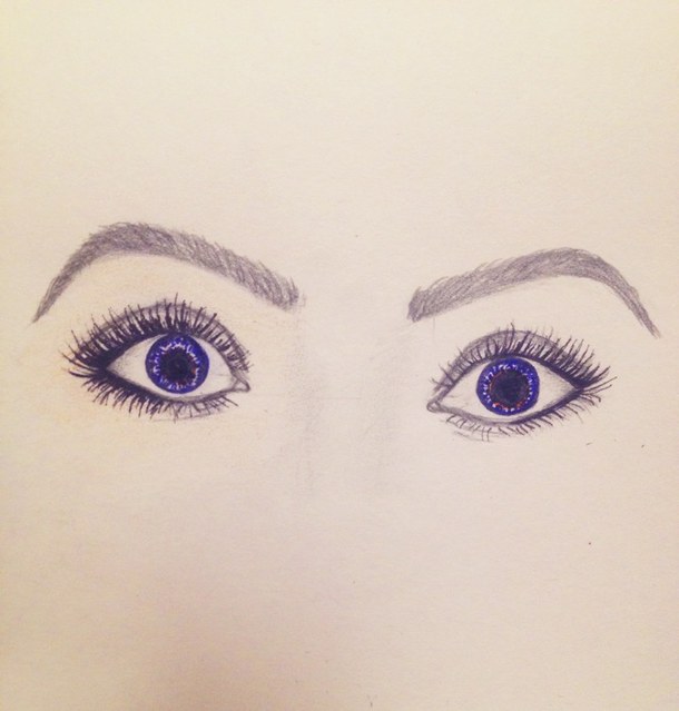 Pretty Eyes Drawing Sketch