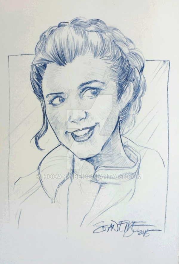Princess Leia Art Drawing