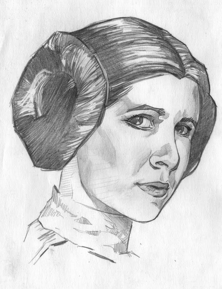 Princess Leia Drawing Beautiful Art